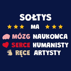 Mózg Serce Ręce Sołtys - Męska Koszulka Ciemnogranatowa