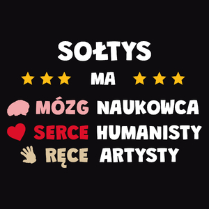 Mózg Serce Ręce Sołtys - Męska Koszulka Czarna