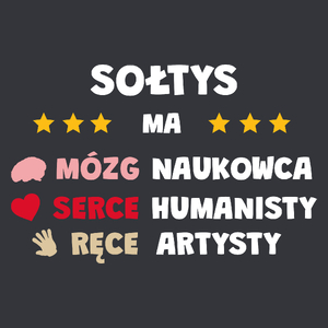 Mózg Serce Ręce Sołtys - Męska Koszulka Szara