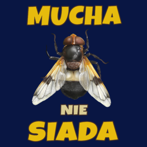 Mucha Nie Siada - Męska Koszulka Ciemnogranatowa