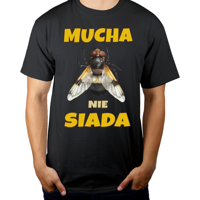 Mucha Nie Siada - Męska Koszulka Szara