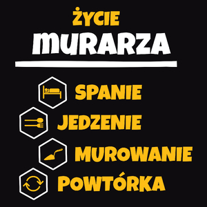 Murarz - Spanie Jedzenie - Męska Bluza Czarna