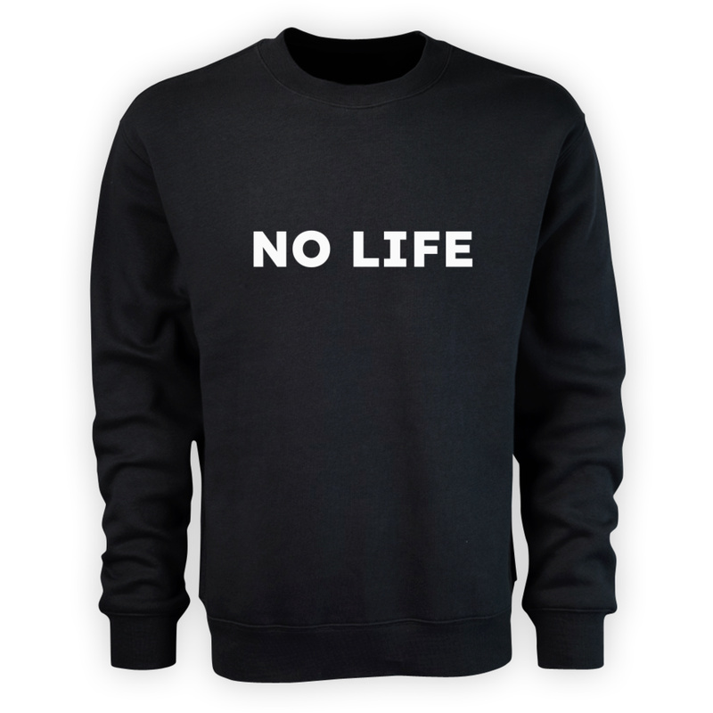 NO LIFE  - Męska Bluza Czarna