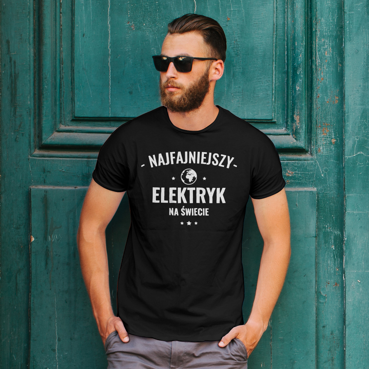 Najfajniejszy Elektryk Na Świecie - Męska Koszulka Czarna