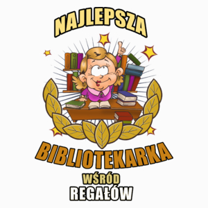 Najlepsza Bibliotekarka Wśród Regałów - Poduszka Biała