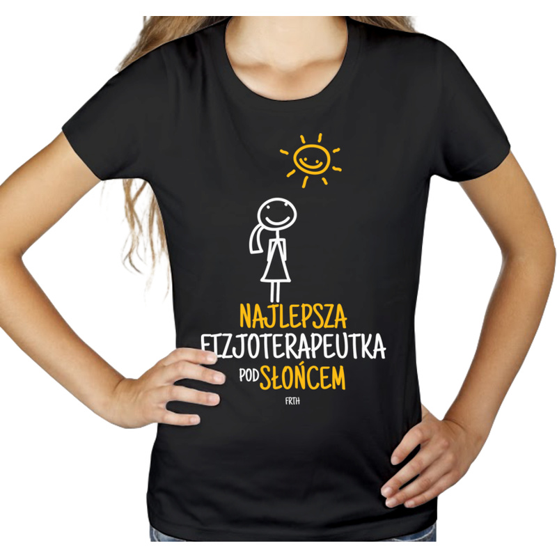 Najlepsza Fizjoterapeutka Pod Słońcem - Damska Koszulka Czarna