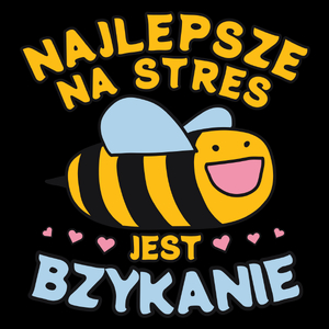 Najlepsze Na Stres Jest Bzykanie - Torba Na Zakupy Czarna