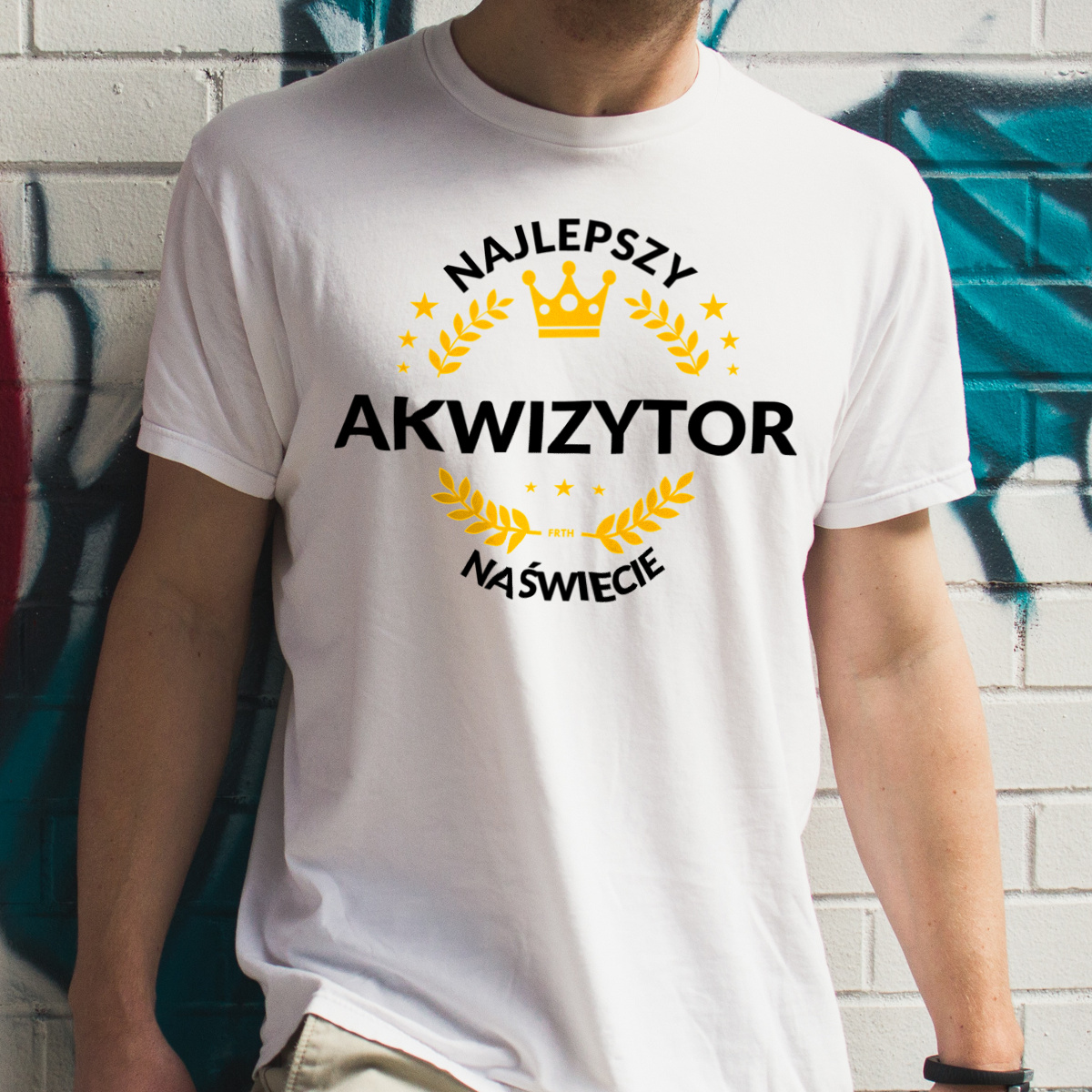 Najlepszy Akwizytor Na Świecie - Męska Koszulka Biała