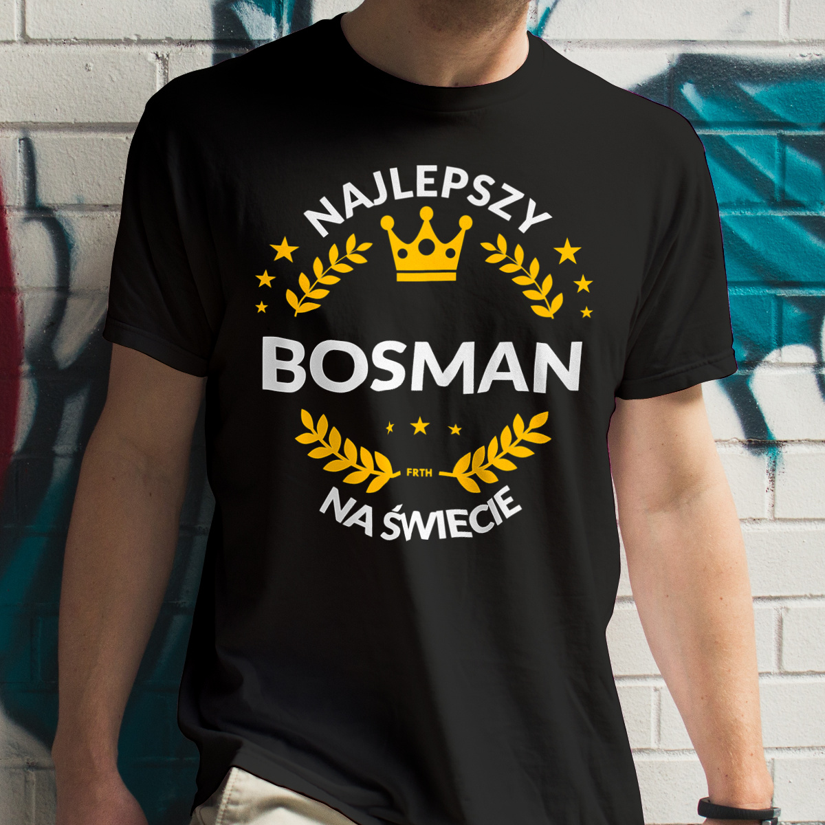 Najlepszy Bosman Na Świecie - Męska Koszulka Czarna