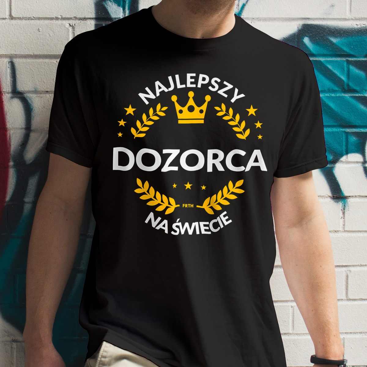 Najlepszy Dozorca Na Świecie - Męska Koszulka Czarna