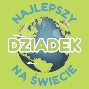 Najlepszy Dziadek Na Świecie - Męska Koszulka Jasno Zielona