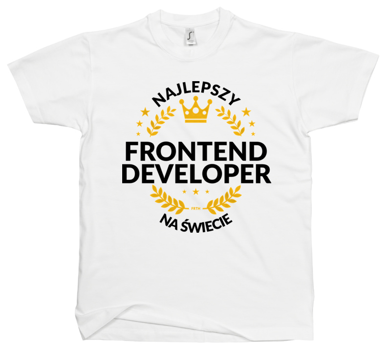 Najlepszy Frontend Developer Na Świecie - Męska Koszulka Biała