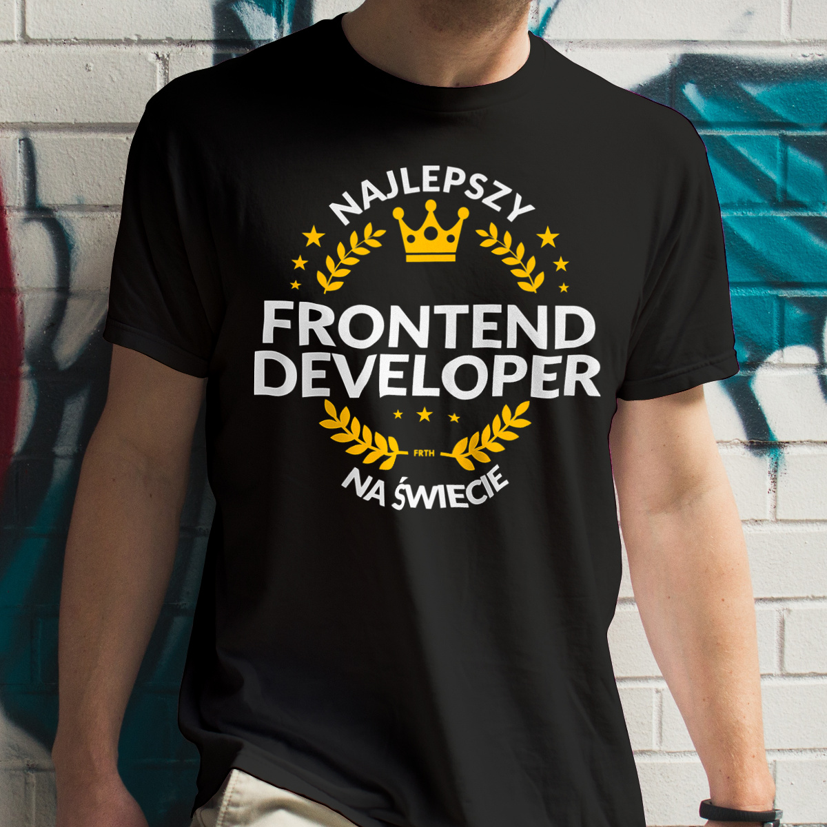 Najlepszy Frontend Developer Na Świecie - Męska Koszulka Czarna