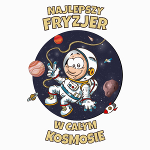 Najlepszy Fryzjer W Całym Kosmosie - Poduszka Biała