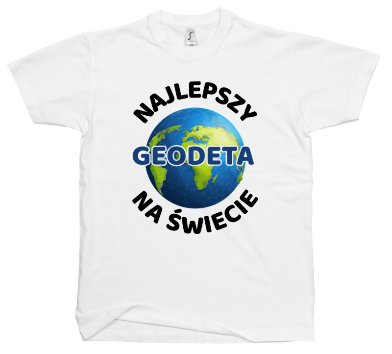 Najlepszy Geodeta Na Świecie - Męska Koszulka Biała