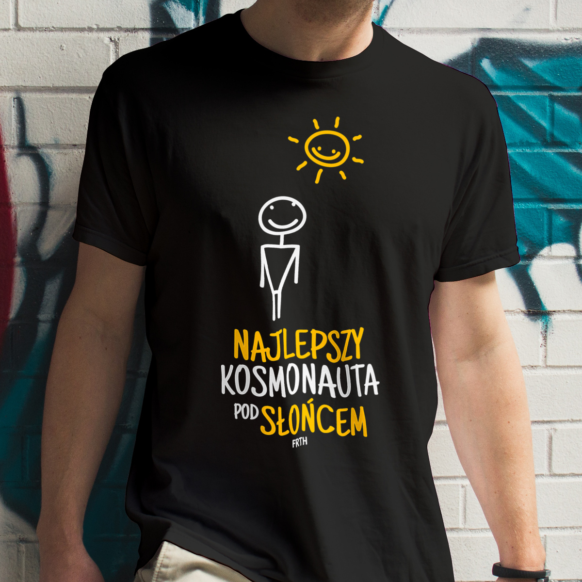 Najlepszy Kosmonauta Pod Słońcem - Męska Koszulka Czarna