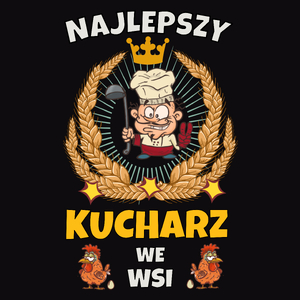 Najlepszy Kucharz We Wsi - Męska Bluza z kapturem Czarna