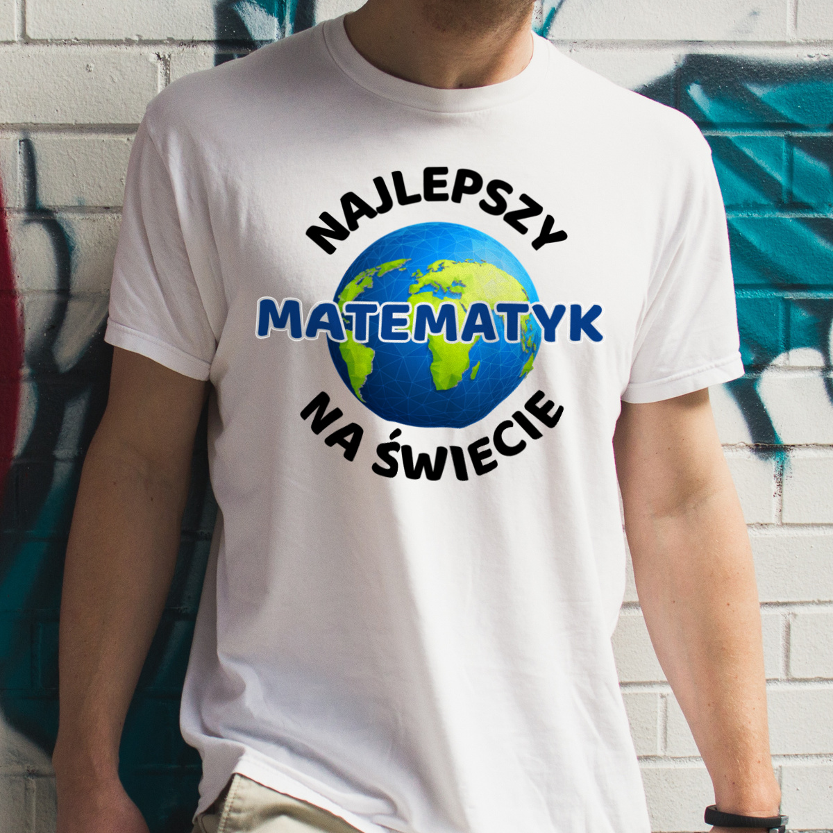 Najlepszy Matematyk Na Świecie - Męska Koszulka Biała