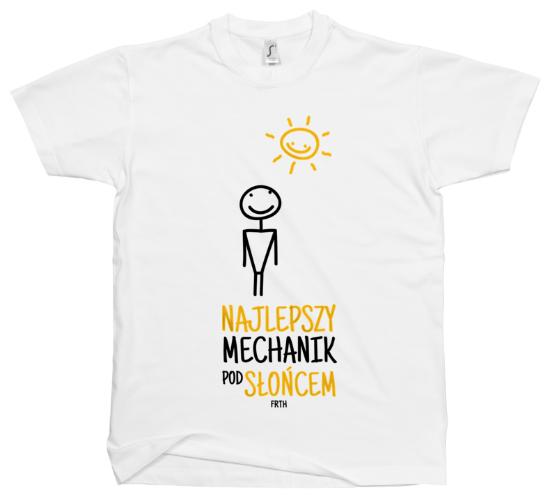 Najlepszy Mechanik Pod Słońcem - Męska Koszulka Biała