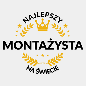 Najlepszy Montażysta Na Świecie - Męska Koszulka Biała