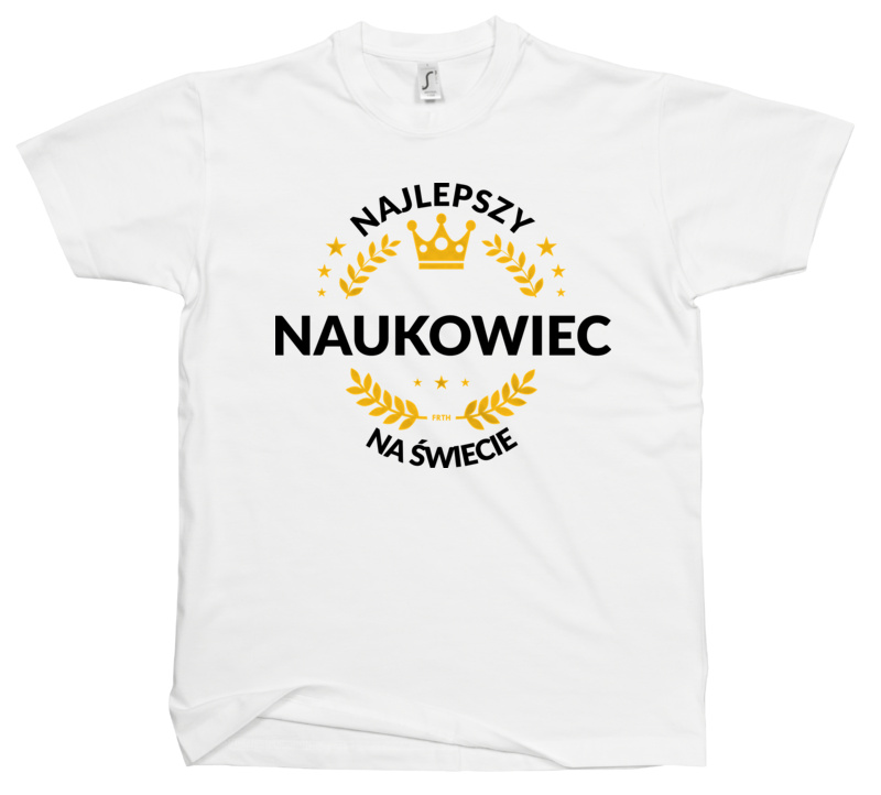 Najlepszy Naukowiec Na Świecie - Męska Koszulka Biała