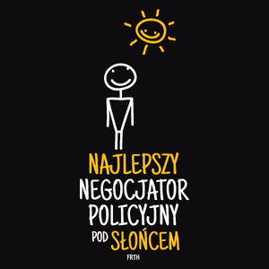 Najlepszy Negocjator Policyjny Pod Słońcem - Męska Koszulka Czarna