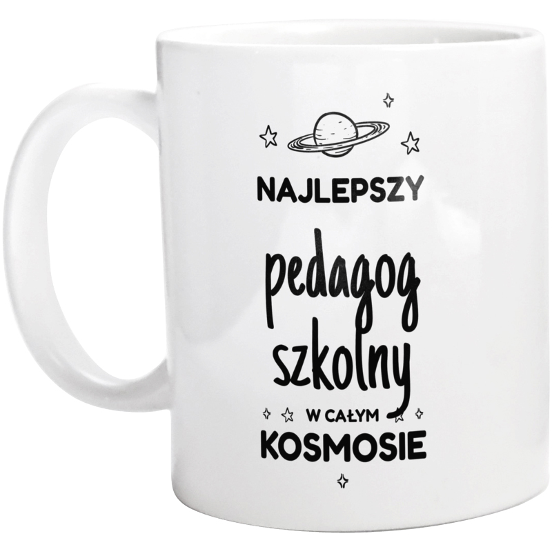 Najlepszy Pedagog Szkolny W Kosmosie - Kubek Biały