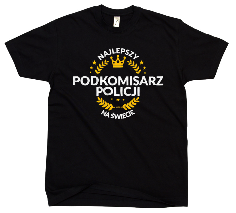 Najlepszy Podkomisarz Policji Na Świecie - Męska Koszulka Czarna