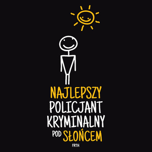 Najlepszy Policjant Kryminalny Pod Słońcem - Męska Koszulka Czarna