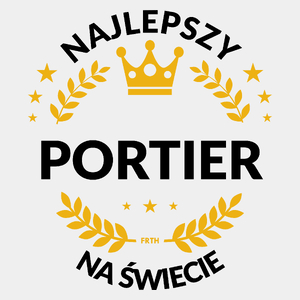 Najlepszy Portier Na Świecie - Męska Koszulka Biała