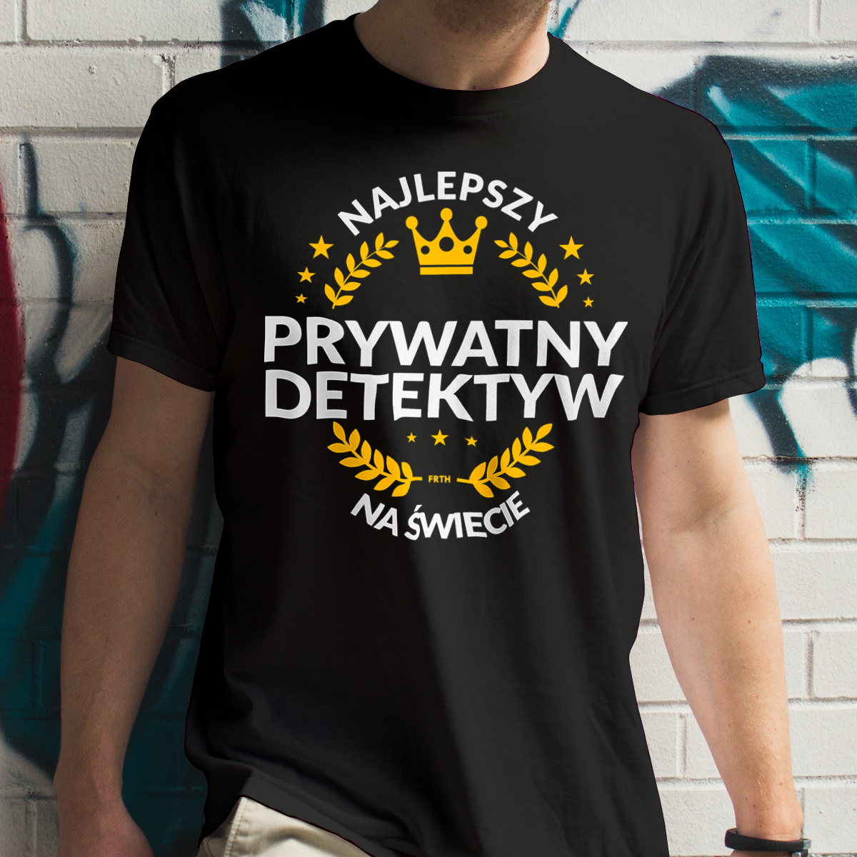 Najlepszy Prywatny Detektyw Na Świecie - Męska Koszulka Czarna