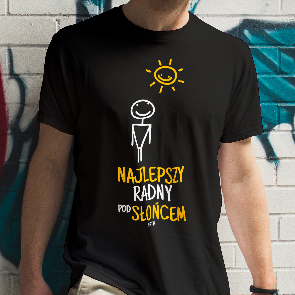 Najlepszy Radny Pod Słońcem - Męska Koszulka Czarna