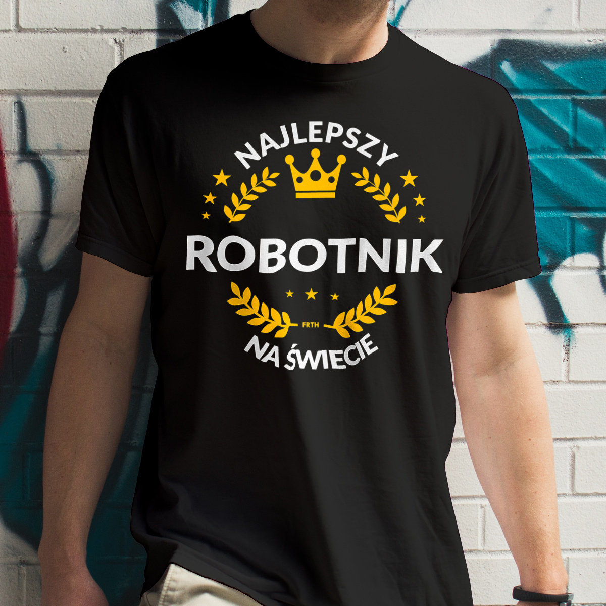 Najlepszy Robotnik Na Świecie - Męska Koszulka Czarna