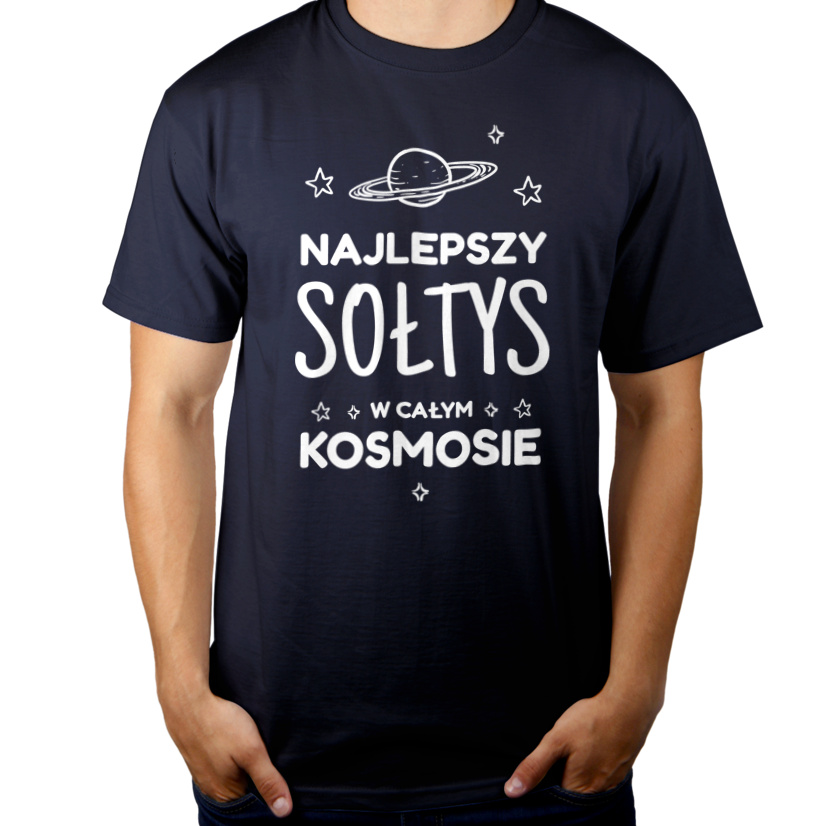 Najlepszy Sołtys W Kosmosie - Męska Koszulka Ciemnogranatowa