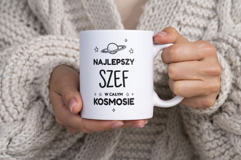 Najlepszy Szef W Kosmosie - Kubek Biały