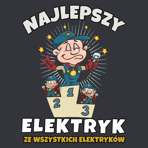 Najlepszy Z Najlepszych Elektryk - Męska Koszulka Szara