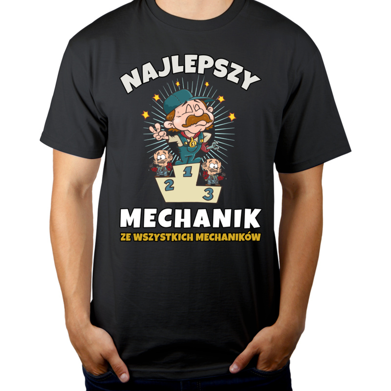 Najlepszy Z Najlepszych Mechanik - Męska Koszulka Szara