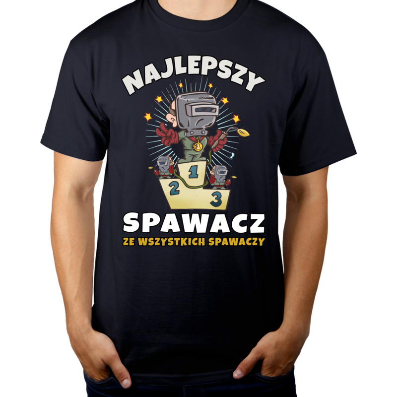 Najlepszy Z Najlepszych - Spawacz - Męska Koszulka Ciemnogranatowa