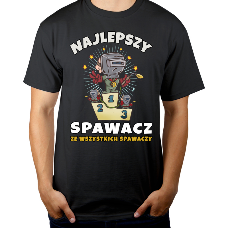 Najlepszy Z Najlepszych - Spawacz - Męska Koszulka Szara