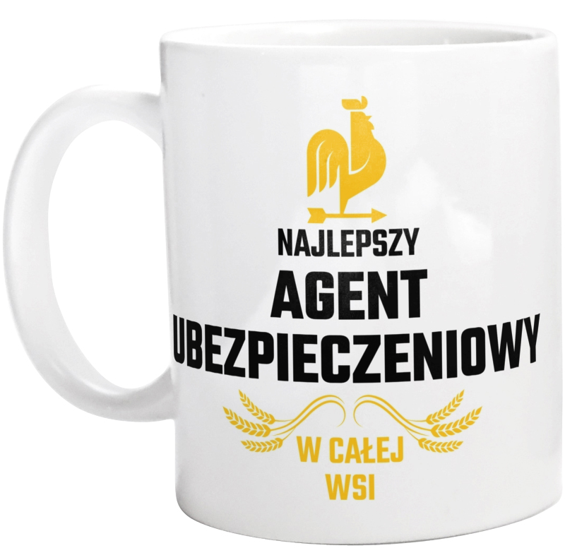 Najlepszy agent ubezpieczeniowy w całej wsi - Kubek Biały