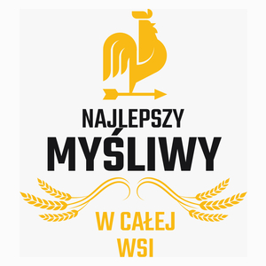 Najlepszy myśliwy w całej wsi - Poduszka Biała