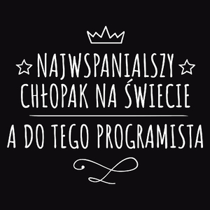 Najwspanialszy Chłopak A Do Tego Programista - Męska Bluza z kapturem Czarna