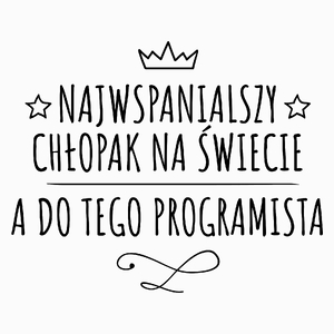 Najwspanialszy Chłopak A Do Tego Programista - Poduszka Biała