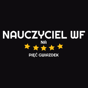 Nauczyciel Wf Na 5 Gwiazdek - Męska Bluza z kapturem Czarna