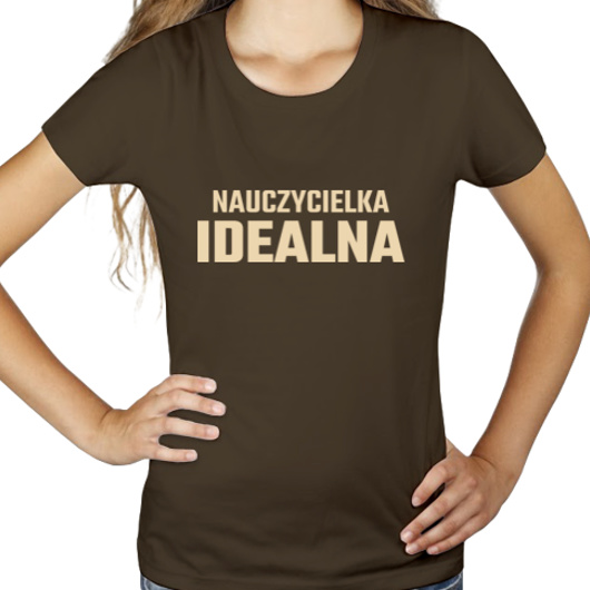 Nauczycielka Idealna - Damska Koszulka Czekoladowa