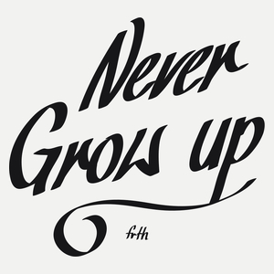 Never Grow Up - Damska Koszulka Biała