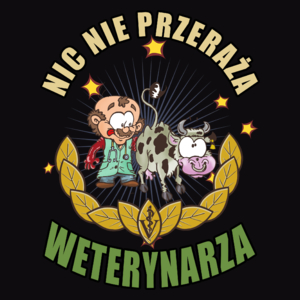 Nic Nie Przeraża Weterynarza - Męska Bluza z kapturem Czarna