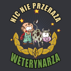 Nic Nie Przeraża Weterynarza - Męska Koszulka Szara