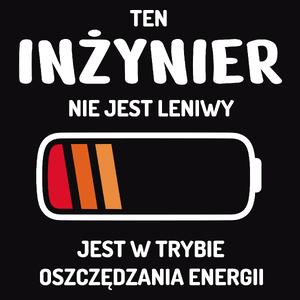 Nie Leniwy Inżynier - Męska Bluza z kapturem Czarna