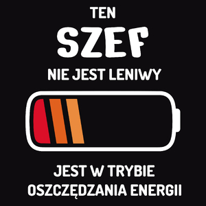 Nie Leniwy Szef - Męska Bluza Czarna